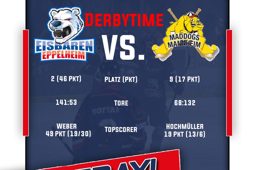 Eisbären empfangen Mad Dogs zum Derby